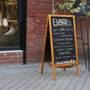 Magnetic A-Frame Chalkboard Message Sign Board Extra Large 44"x22" Free Standing - Picture 1 of 15