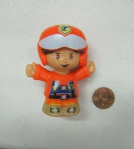 Fisher Price Little People BOY MAN PILOT for Helicopter Copter Airport in Orange - Picture 1 of 3