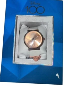 Disney Years of Wonder 100th Anniversary Rose Gold Mickey Mouse Watch with White - Picture 1 of 4