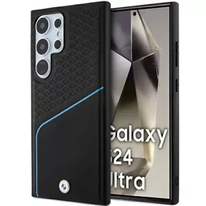 Funda para móvil Galaxy S24 Ultra BMW MagSafe cuero auténtico negro azul - Imagen 1 de 8
