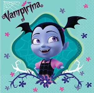VAMPIRINA birthday party beverage size PAPER NAPKINS supplies 16pcs 2ply vampire - Picture 1 of 1