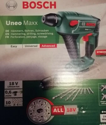 Bosch Uneo Maxx Akku-Bohrhammer ohne Akku und Ladegerät 18V (060395230C) - Bild 1 von 4
