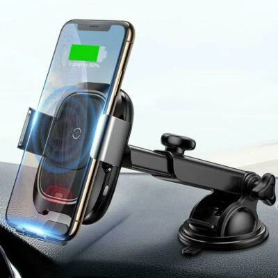Baseus Wireless Car Charger Mount 10w Automatic Infrared Qi Fast Charging Phone! - Image 1 of 4