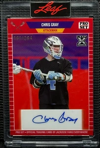 🥍 Chris Gray - RC - Auto - /264 - 2023 Leaf Pro Set - Lacrosse - Free Ship - Picture 1 of 8
