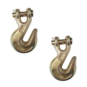 2 Pack G70 1/2" Clevis Grab Hooks Tow Chain Hook Flatbed Truck Trailer Tie Down - Picture 1 of 8
