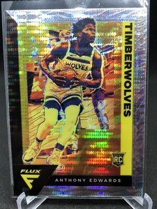 2020-21 Panini Flux Anthony Edwards Pulsar Silver Prizm Rookie #202 RC
