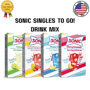 Sonic Singles to Go Drink Mix 6 Counts Zero Sugar Flavours Sticks - USA IMPORT - Picture 1 of 9