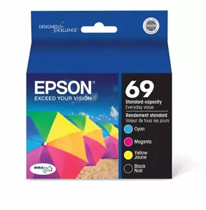 Epson 69 Tintenpatronen Schwarz, Cyan, Magenta, Gelb, Standardkapazität Neu in OVP!! - Bild 1 von 1