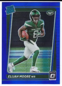 2021 Donruss Optic Blue Prizm #216 Elijah Moore RC Rookie Jets - Picture 1 of 1