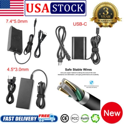 90W 65W 45W Charger Laptop AC Adapter For Dell Inspiron Latitude XPS Precision - Image 1 of 4