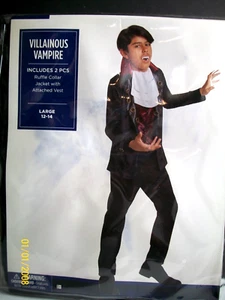Schurkischer Vampir Halloween Dracula Kostüm Größe Large 12-14 Neu mit Etikett - Bild 1 von 2