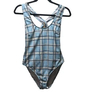 Asos Plaid Swimwear One Piece Bathing Suit Size 6 - Picture 1 of 11