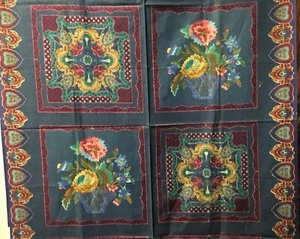 Vintage Faux Nähnadelspitze Kissen Quilt Panel Quilten Baumwollstoff Federn - Bild 1 von 6