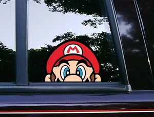 Calcomanías de vinilo para coche Mario Peeker Peeking Peek Bumper Super Mario Switch 2 pegatinas - Imagen 1 de 4
