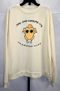 Friends TV Show "The One Where It's Thanksgiving" Pullover Sweatshirt Size L - Picture 1 of 4
