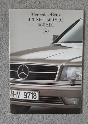 Mercedes-Benz 420SEC 500SEC 560SEC UK Market Colour Sales Brochure 1986-1987 - Image 1 of 4