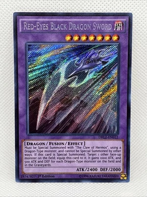 Yugioh Red-Eyes Black Dragon Sword DRL2-EN012 Secret Rare 1st Ed NM - Image 1 of 2