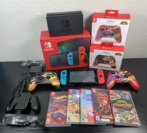 Nintendo Switch HAC-001 Konsole mit blau roten Joy-Con Bundle mit Spiele Controller - Bild 1 von 21
