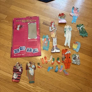 Braut von Frankenstein Papppuppe Papier Halloween Monster 1964 selten 15 Zoll - Bild 1 von 24