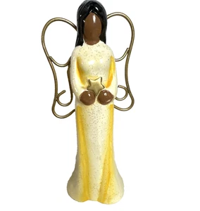 Afroamerikanischer Weihnachtsengel Figur Keramik traditionell Feiertag festlich - Bild 1 von 10