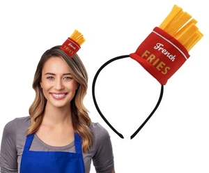 Fun Mini French Fry Hat French Fries Headband Novelty Food Hat Vendor Costume - Picture 1 of 6