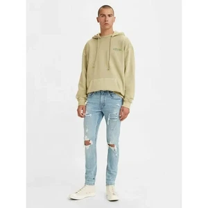 Levi's Uomo Taglia 30X30 Blu 100% Denim Fit Skinny Conico Elasticizzato Zip FlyJeans - Foto 1 di 4