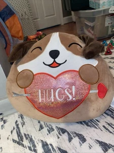 Squishmallow 16” Plush 2024 Dog “valentines Day” Hugs Clean - Picture 1 of 4