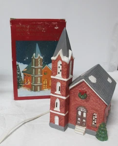 Town Victorian Series Christmas Lighted Church Dickens Collectables W/BOX - Picture 1 of 8