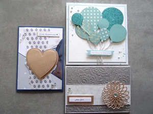 Handgefertigtes selbstgemachtes Karten-Set (3 Stck.), Glückwunschkarte, 3D Karte - Bild 1 von 6