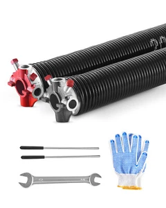 Garage Door Torsion Springs Pair of 0.207 x 2 x 24 inch with Winding Bars - Picture 1 of 12