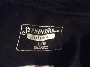 St Johns Bay Round Neck Top Womens Large Long Sleeve Shirt - Black - Picture 1 of 2