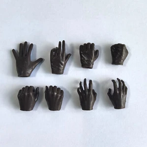 Modelo de accesorio tipo mano negro 4 pares 1/6 para figura de acción femenina de 12"" juguete corporal - Imagen 1 de 4