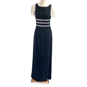 Adrianna Papell Abendkleid hinten offen zum Binden Gr. 12 schwarz-weiß 116N - Bild 1 von 5