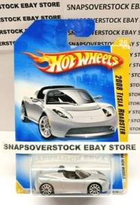 2008 HOT WHEELS SILVER '08 TESLA ROADSTER, NEW MODELS #26/40, HW #26, VHTF - Picture 1 of 11