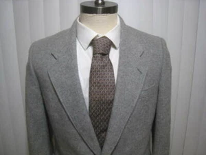 Vintage Carelli Men's Two Button Wool Camel Hair Blend Gray Sport Jacket 39 R - Picture 1 of 10