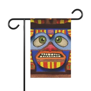 Banner Tiki Tropical Island Luau Beach Vacation Wacky Decoration, Garden Flag, - Picture 1 of 5