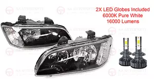 Headlights Pair + LED Globes For Holden Commodore VE Series 1 SS SV6 Omega - Picture 1 of 9