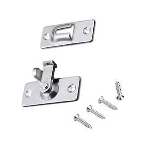 90 Degree Stainless Steel Latch Safety Right Angle Sliding Door Latch Lock Part - Picture 1 of 10
