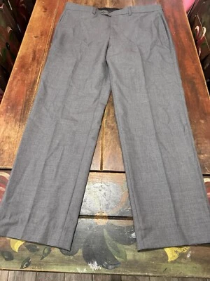 PANTALONES DE VESTIR LAUREN RALPH LAUREN ETIQUETA VERDE GRIS 100% LANA 34x32 Traje Pantalones Foto 1 de 4