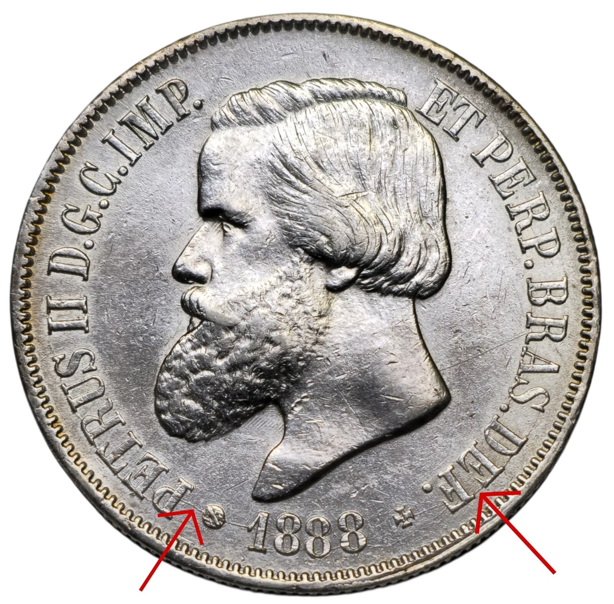 银色1888 年巴西硬币| eBay