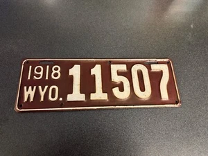 1918 Wyoming Nummernschild # 11507 - Bild 1 von 2
