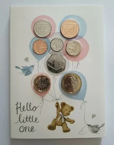 Set 8 monete Regno Unito 2020 Royal Mint Ciao little one Journal fior di conio fior di conio - Foto 1 di 6