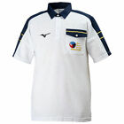 Mizuno JAPAN Volleyball Soccer Referee Jersey T-Shirt White V2JC8060