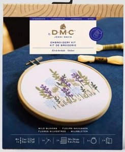 DMC Embroidery Kit - Wild Blooms - Intermediate Kit - Picture 1 of 4