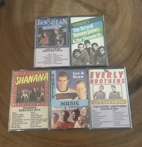 Lot 5 1960's Cassettes: Jan & Dean, Everly Bros/Shanana/Surf Music - SEALED - Picture 1 of 4