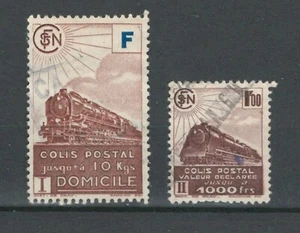 FRANCE EUROPE SELECTION COLIS POSTAUX TAX USED RAIL ROADS STAMPS LOT (FR 138) - Picture 1 of 1