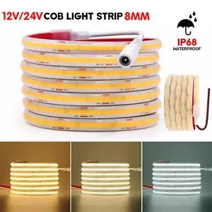 12V/24V COB LED Streifen Selbstklebend 320leds/m Band Stripe Lichterkette IP68 - Bild 1 von 19