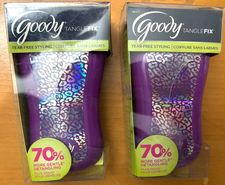 Goody Tangle Fix Detangling Brush Purple-**LOT OF 2** - Image 1 of 1