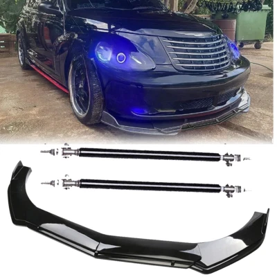Front Bumper Lip Splitter Spoiler +Strut Rods Bar Rods For Chrysler PT Cruiser L - Image 1 of 4