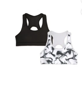 NEW GIRL'S SIZE XXL ATHLETIC WORKS 2 PACK SPORTS BRAS BAND SIZE 38 - Picture 1 of 2